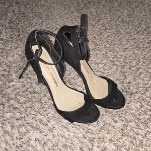 Chinese Laundry Black Ankle Strap Heels